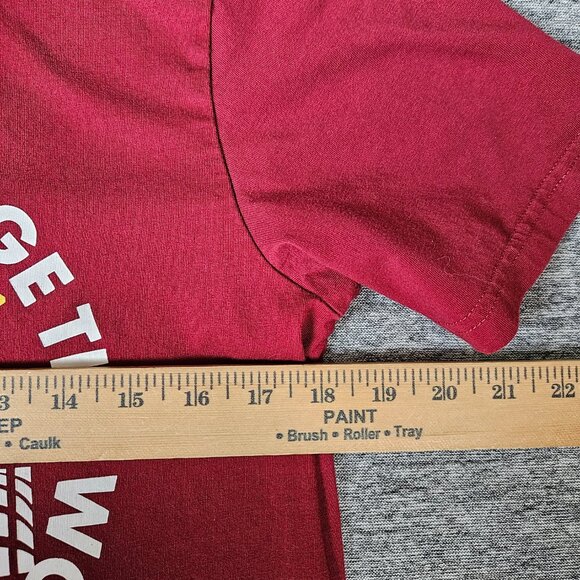 Dutch Bros Shirt Mens Medium Red Stay Up Late Change The World Graphic T Coffee - Picture 6 of 8